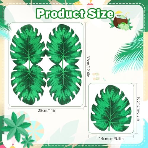 PHOGARY Tropical Palm Leaf Napkins 40-Count