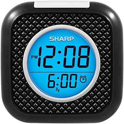 Sharp Pillow Personal Alarm Clock Vibration or Beep Alarm Black
