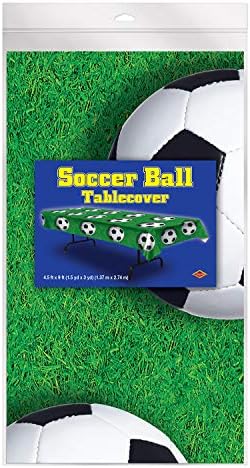 Beistle Soccer Ball Table Cover 54x108