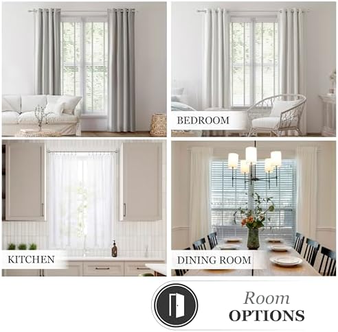 Kenney Kendall Standard Window Curtain Rod 28-48 Inch Brushed Nickel