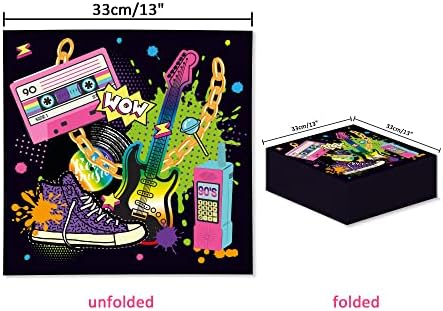 40PCS Hip Hop Paper Napkins Set for Parties