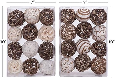 Deco 79 Dried Plant Decorative Ball Set of 2