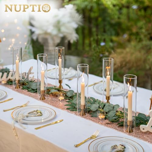 NUPTIO Hurricane Glass Candle Holder Sleeve