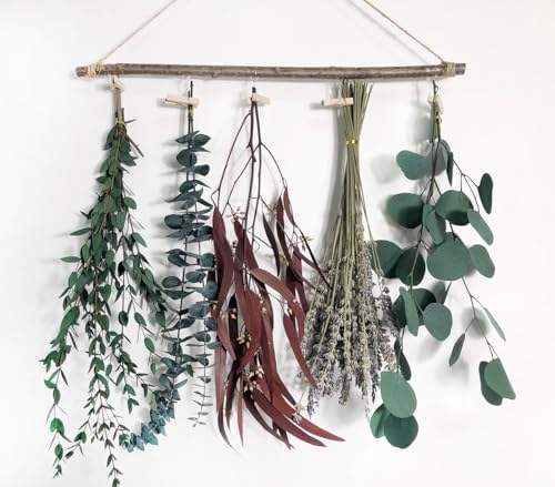 Natural Dried Flower Wall Hanging Decor Boho Farmhouse Style