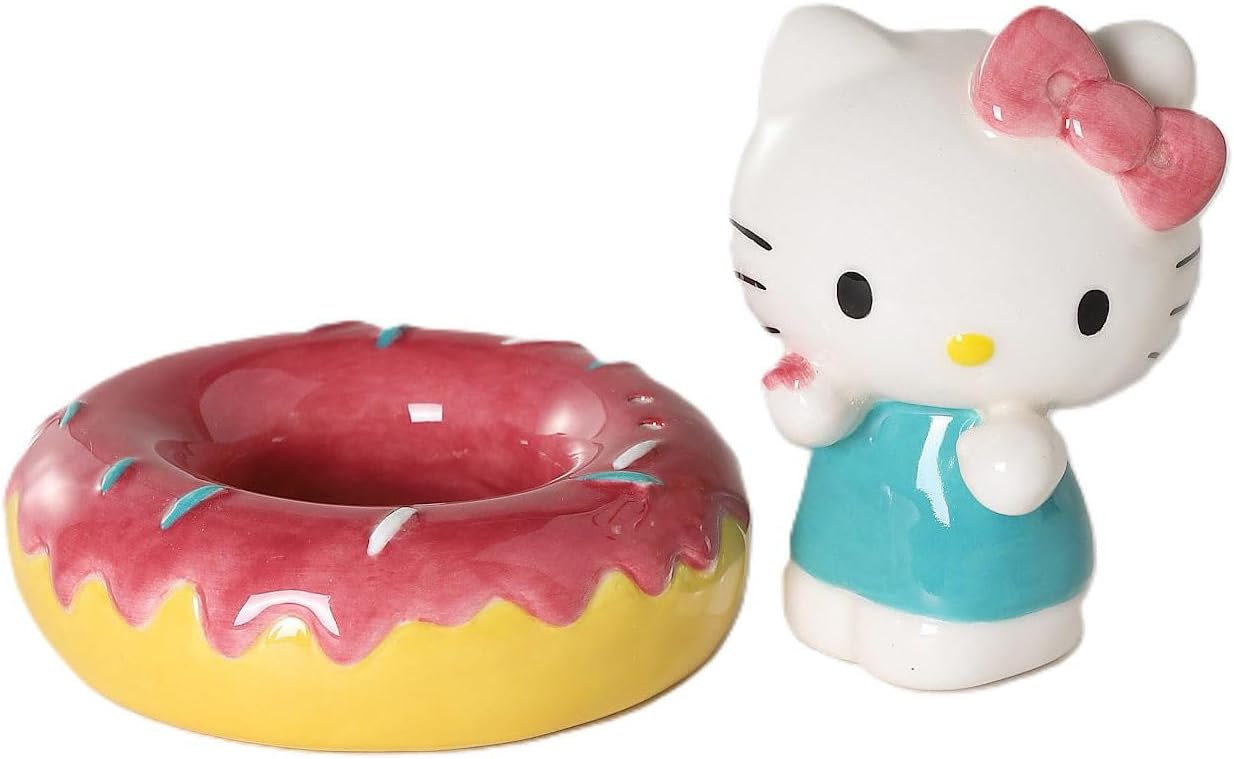 Blue Sky Clayworks Hello Kitty Tasty Donut Salt Pepper Set