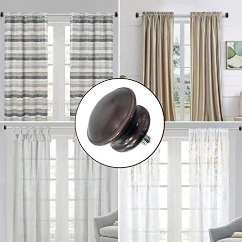 4 Pcs Plastic Curtain Rod Finials with M5 Thread