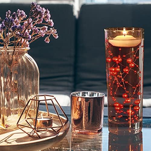 Nuanchu 50 Piece Artificial Pearl String for Candles