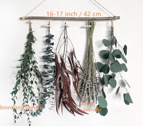 Natural Dried Flower Wall Hanging Decor Boho Farmhouse Style