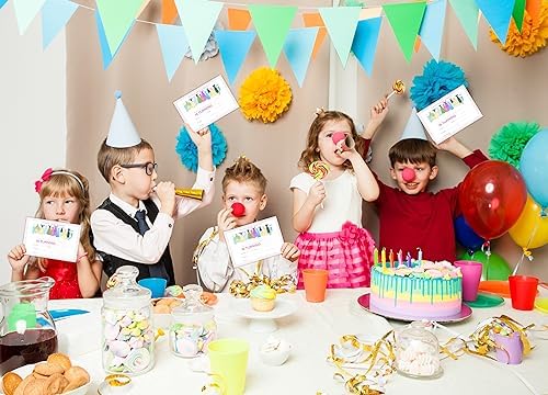 Moonle Birthday Party Invitations for Kids and Teens 20 Pack with Envelopes