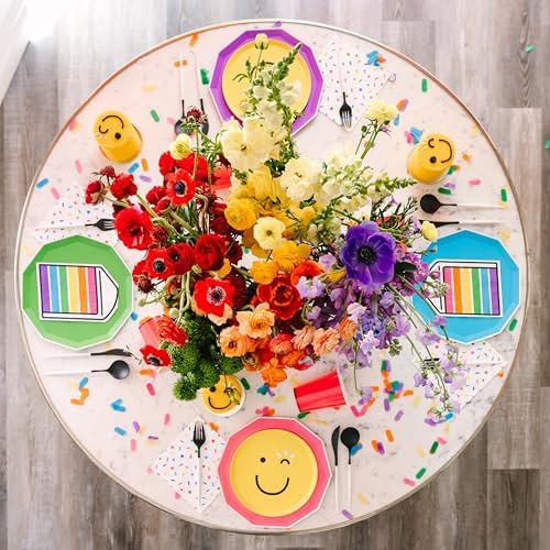 Sprinkles Smiles Rainbow Paper Plates 105 Pack of 8