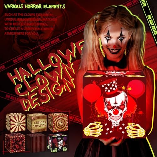 Wettarn 6 Pcs Halloween Circus Clown Decorations