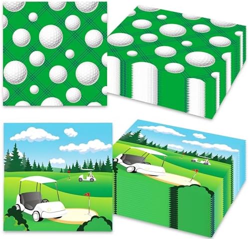 Golf Themed Paper Napkins Set for Parties