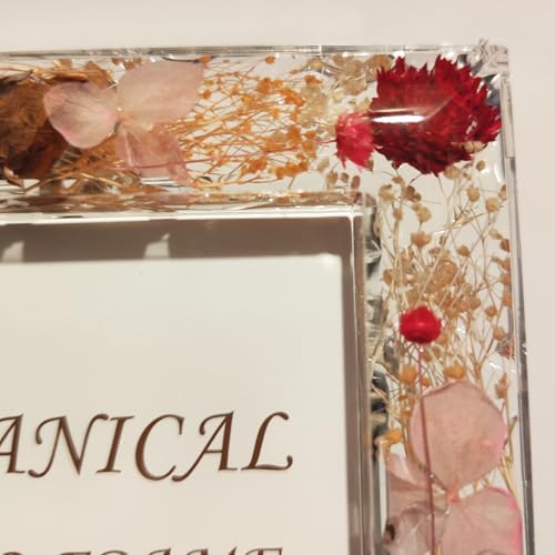 Botanical Picture Frame with Dried Flowers 35x5 4x6 5x7 Sizes