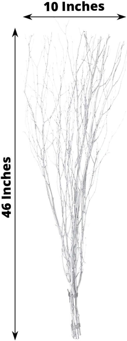 Efavormart 6 Pack Metallic Silver Birch Tree Vase Fillers