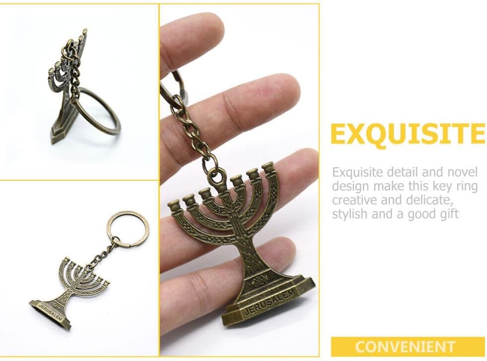 20 Pcs Hanukkah Key Ring Metal Tote Purse Ornaments