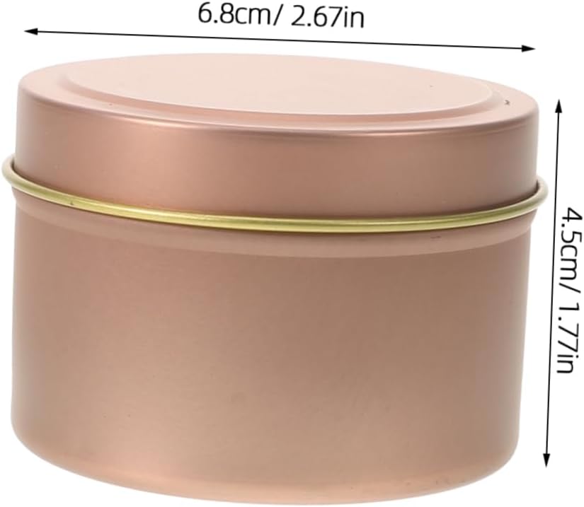 12pcs Metal Candle Holders with Lids for DIY Candles