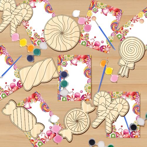 HABDJILTY 12 Pack Candyland Painting Crafts Set for Kids