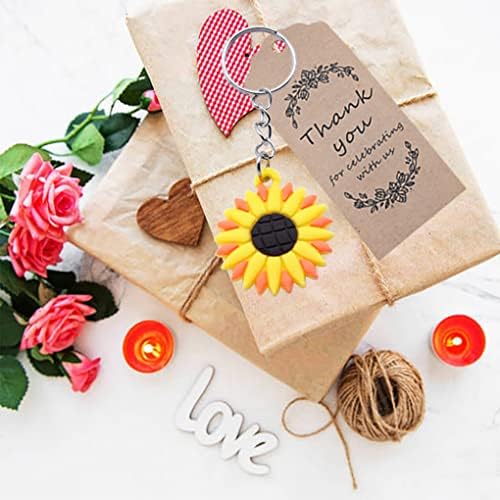 30 Sets Sunflower Birthday Party Favors Keychain Pack
