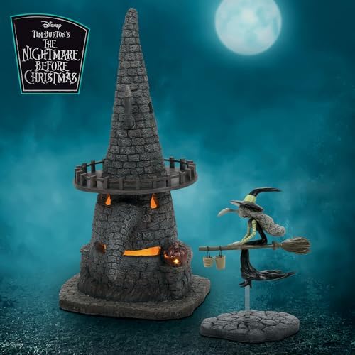 Department 56 Nightmare Before Christmas Witch Tower Light Building