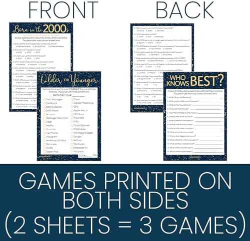 DISTINCTIVS 18th Birthday Party Games Bundle