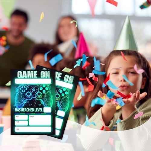 Gamer Birthday Invitations Set of 20