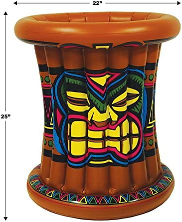 Beistle 2 Piece Inflatable Tiki Coolers Hawaiian Theme