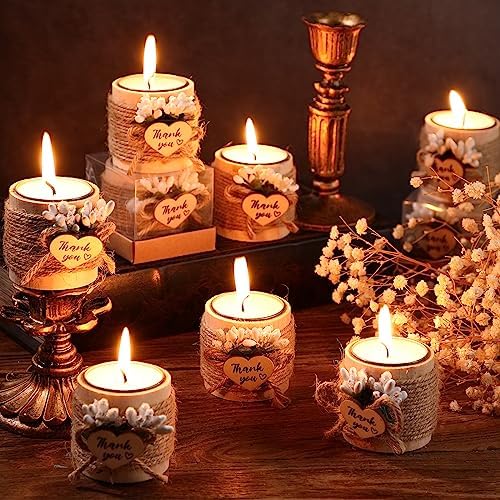 Retisee Wood Candle Holders 16 Sets Wedding Favors
