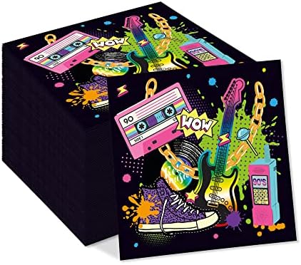40PCS Hip Hop Paper Napkins Set for Parties