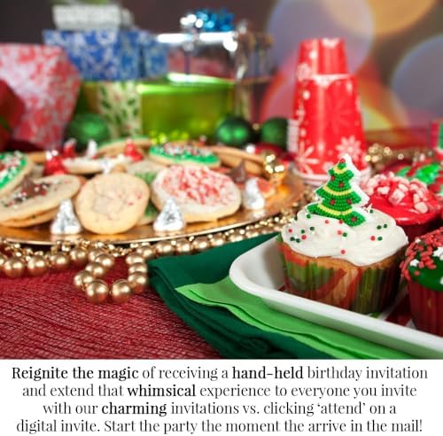 Christmas Invitations with Envelopes 20 Pack 5x7 Double Sided