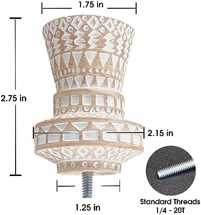Skypus Living Decorative Curtain Rod Finials Set of 2