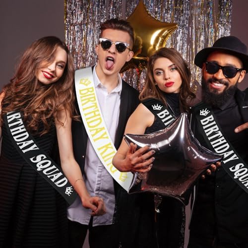 7 Pcs Birthday King Sashes for Men or Boy