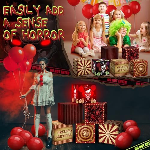 Wettarn 6 Pcs Halloween Circus Clown Decorations