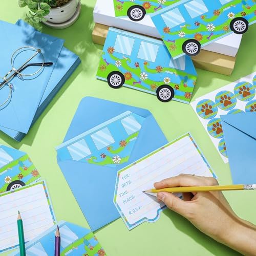 30 Piece Cartoon Dog Birthday Party Invitation Set