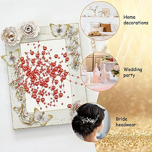 Nuanchu 50 Piece Artificial Pearl String for Candles