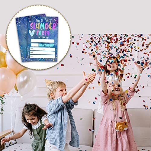 Slumber Birthday Invites with Envelopes - 20 Pack