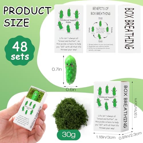 48 Piece Employee Appreciation Gift Set with Luminous Resin Pickles and Moss