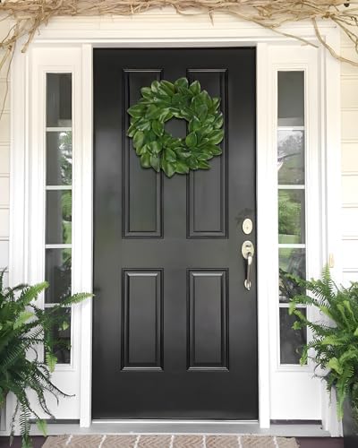 Briful 24 Inch Artificial Magnolia Wreath