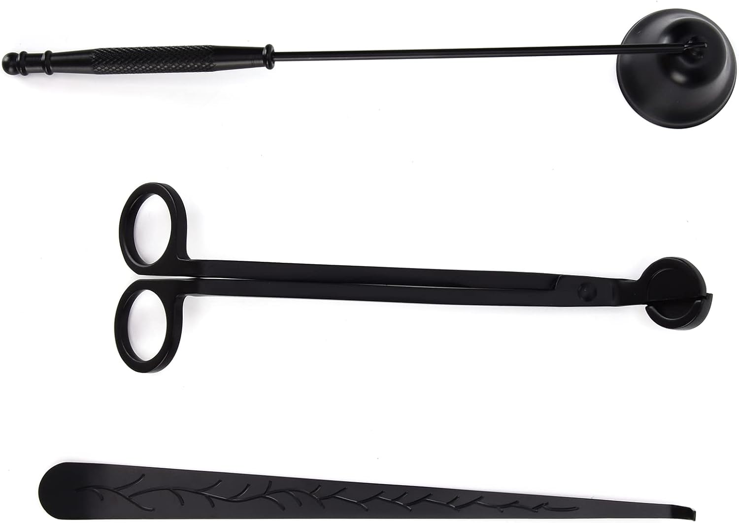 3 Piece Candle Accessory Set Black