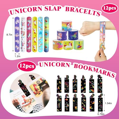 162Pcs Unicorn Party Favors and Decorations Pack