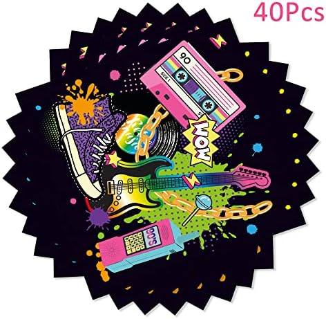 40PCS Hip Hop Paper Napkins Set for Parties