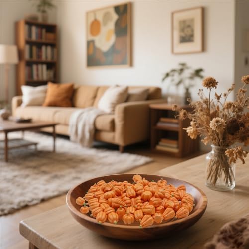 FESTGLOX 100Pcs Mini Resin Pumpkins for Fall Decor