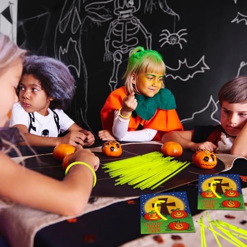 HyDren 32 Piece Halloween Glow Wristband Set