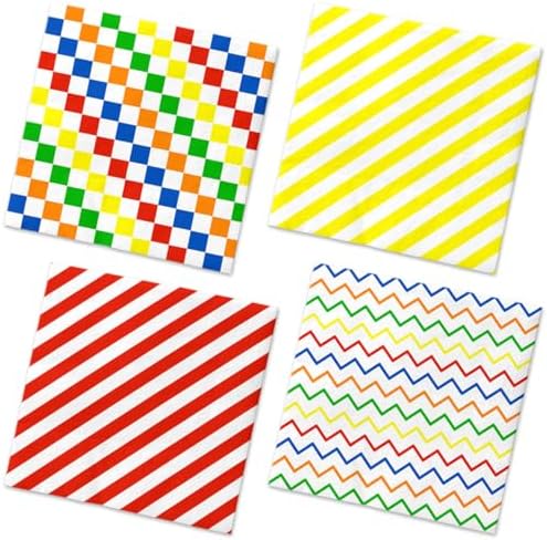 40Pcs Colorful Rainbow Napkins for Birthday Parties
