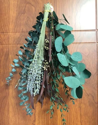 Natural Dried Flower Wall Hanging Decor Boho Farmhouse Style