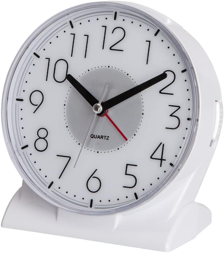 EASIBEST Silent Analog Alarm Clock with LED Light