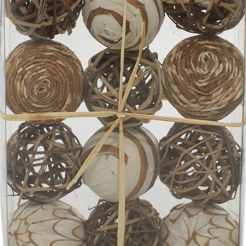Deco 79 Dried Plant Decorative Ball Set of 2