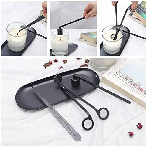 Candle Care Accessory Set with Trimmer and Storage Tray 4 Packs