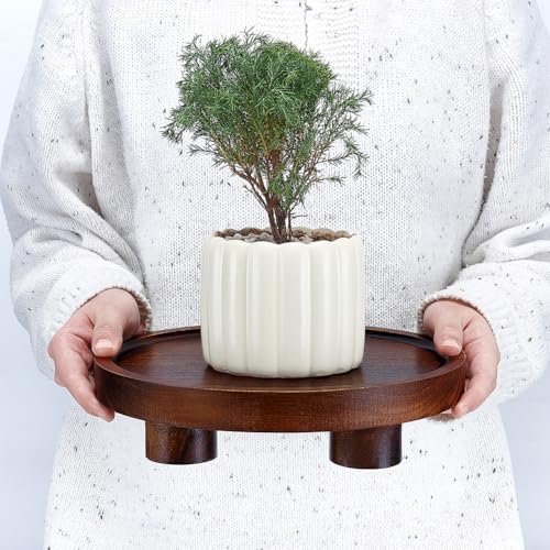95 Inch Acacia Wood Round Display Stand
