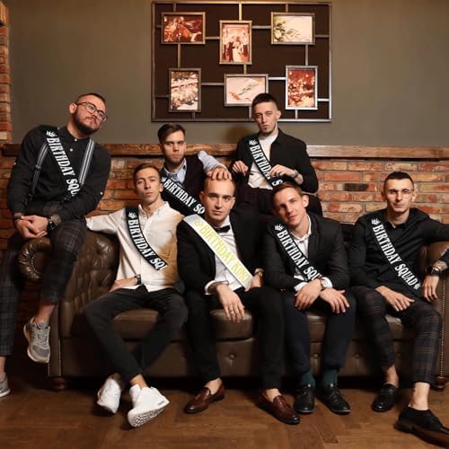 7 Pcs Birthday King Sashes for Men or Boy