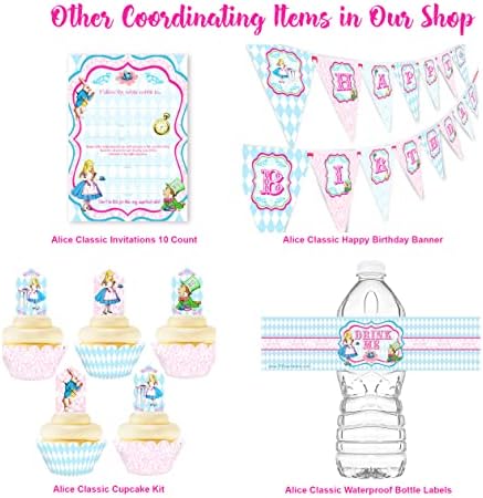 Alice In Wonderland Large Party Invitations 10 Set